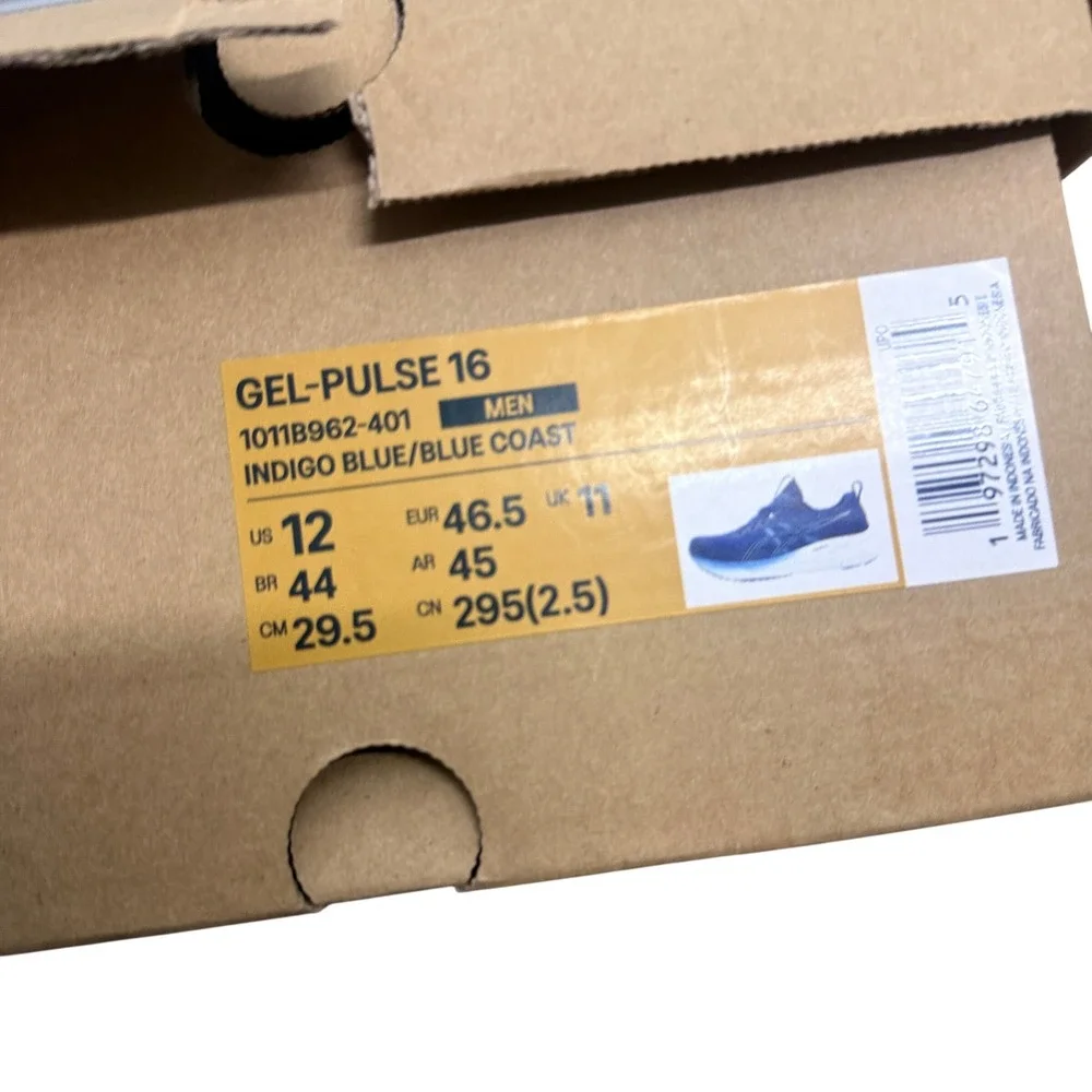 ASICS GEL-PULSE 16 Running Shoes Mens 12 Indigo Blue Coast 1011B962-401